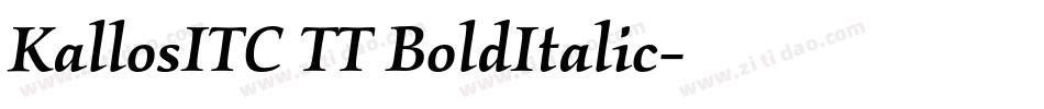 KallosITC TT BoldItalic字体转换